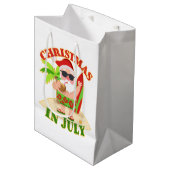 サーフボード付き7月のクリスマス ミディアムペーパーバッグ (正面アングル)