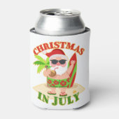 サーフボード付き7月のクリスマス 缶クーラー (缶正面)