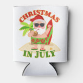 サーフボード付き7月のクリスマス 缶クーラー (正面)