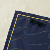 サーフボード及びシャークおもしろいサーファーサーフィンサマー ビーチタオル (インサイチュ)