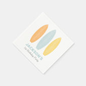 サーフボード子供の誕生日パーティー スタンダードカクテルナプキン (角)