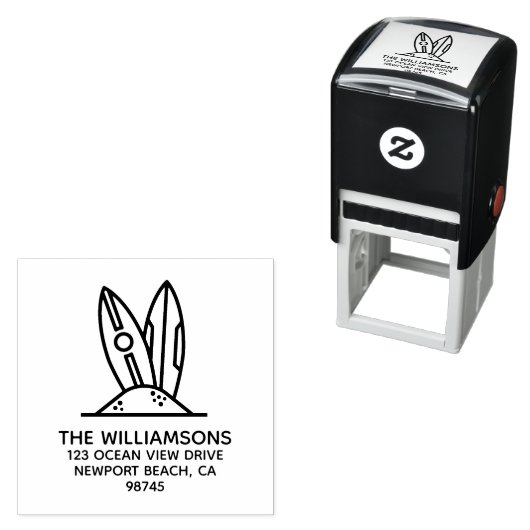 サーフボード差出人住所 セルフインキングスタンプ (インサイチュ)