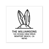 サーフボード差出人住所 セルフインキングスタンプ (デザイン)