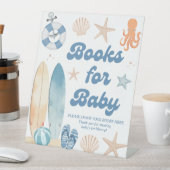 サーフボード沿岸ベビーシャワーブックベビー 台座サイン (インサイチュ)