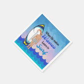 サーフボード海ウェーブブルーやる気を起こさせる引用文 スタンダードカクテルナプキン (角)