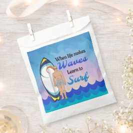 サーフボード海ウェーブブルーやる気を起こさせる引用文 フェイバーバッグ