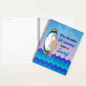 サーフボード海ウェーブブルーやる気を起こさせる引用文 プランナー手帳 (ディスプレー)