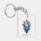 サーフボード熱帯ビーチ- キーホルダー (正面左)