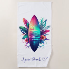 サーフボード熱帯ビーチ- ビーチタオル