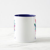 サーフボード熱帯ビーチ- マグカップ (中央)