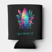 サーフボード熱帯ビーチ- 缶クーラー (裏面)