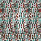 サーフボード白 ファブリック (タイル)