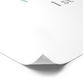 サーフボード誕生日パーティーウェルカムサイン ポスター (角)