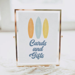 サーフボード誕生日パーティーカードとギフトサイン ポスター