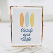 サーフボード誕生日パーティーカードとギフトサイン ポスター