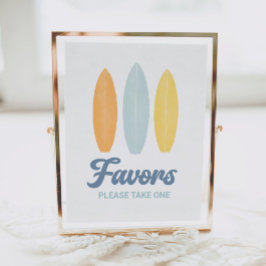 サーフボード誕生日パーティー好意サイン ポスター