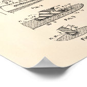 サーフボード1969パテントアートオールドペッパー ポスター (角)