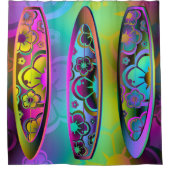 サーフボード2A-2Dイメージオプション シャワーカーテン (正面)