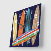 サーフボード スクエア壁時計 (傾斜)