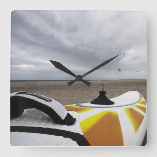 サーフボード スクエア壁時計 (正面)
