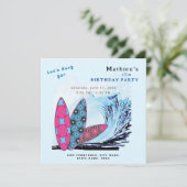 サーフボード ビーチ バースデーパーティーしよう 招待状 (スタンド正面)