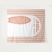 サーフボード ベビーシャワー カスタム写真ウォールバナー タペストリー (正面(横))