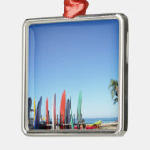 サーフボード メタルオーナメント (左)