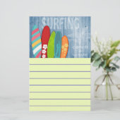 サーフボード 便箋 (スタンド正面)