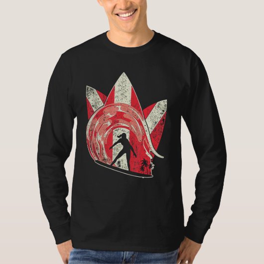 サーフボード 波 海 水 スポーツ サーファー サーフィン Tシャツ (正面)