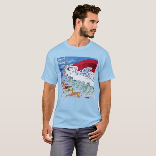 サーフマグネット メンズ 青 Tシャツ (正面フル)