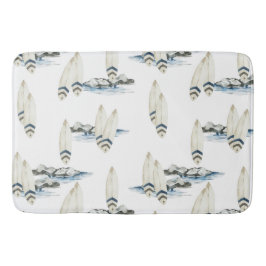 サーフミニマルボードウォーターカラーコーストビーチビベス バスマット