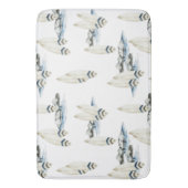 サーフミニマルボードウォーターカラーコーストビーチビベス バスマット (正面縦)