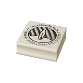 サーフモダンボードスケッチファミリー差出人住所 ラバースタンプ (スタンプ)