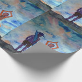 サーフヨガウォーターカラーアートラッピング紙 ラッピングペーパー (角)