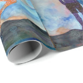 サーフヨガウォーターカラーアートラッピング紙 ラッピングペーパー (ロールコーナー)