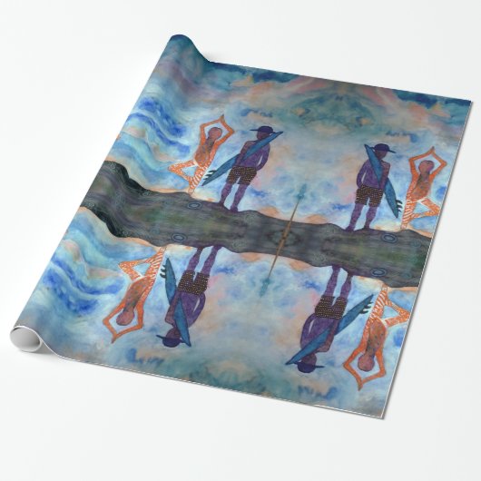 サーフヨガサマーツヤラッピング紙 ラッピングペーパー (アンロールド)