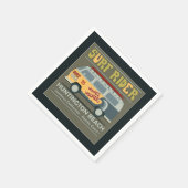 サーフライダーハンティントンビーチポスター スタンダードカクテルナプキン (角)