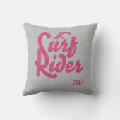 サーフライダー引用文モノグラムピンクブラックトレンディー クッション (裏面)