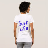 サーフライフスプレイ絵を描ブル Tシャツ (裏面フル)