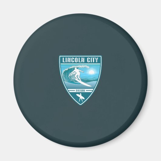 サーフリンカーンシティオレゴン マグネット (正面)