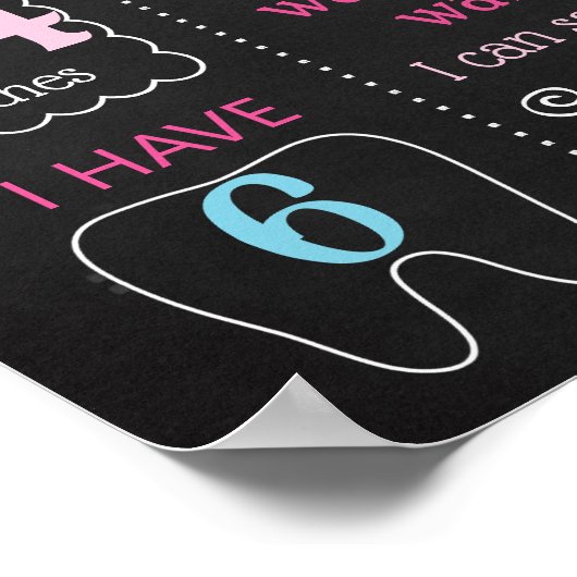 サーフルアウ（ハワイ式宴会）サマー1st誕生日パーティーサインガール ポスター (角)