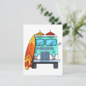 サーフヴァンサーフボードパームツリーズサーフィンサーファーウェーブズ エンクロージャーカード (スタンド正面)