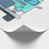 サーフヴァンサーフボードパームツリーズサーフィンサーファーウェーブズ ラッピングペーパー (角)