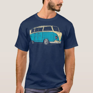 サーフヴァンビーチヒッピースタイルツーリングバン Tシャツ