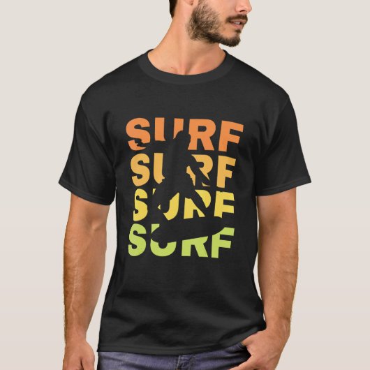 サーフヴィンテージサンセットSurfer Sun Sea And Surf Tシャツ (正面)