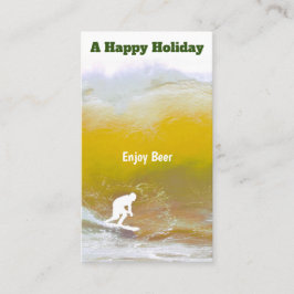 サーフ引用文ホリデイグリーティング 名刺