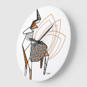 サーフ折り紙 ラージ壁時計 (傾斜)