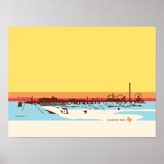 サーフ日- Galveston Island, Pleasure Pier ポスター (正面)