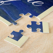 サーフ楽しむハワイ旅行ポスター ジグソーパズル (側面)