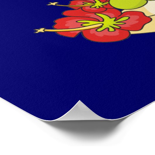 サーフ生まれTシャツとギフトに ポスター (角)